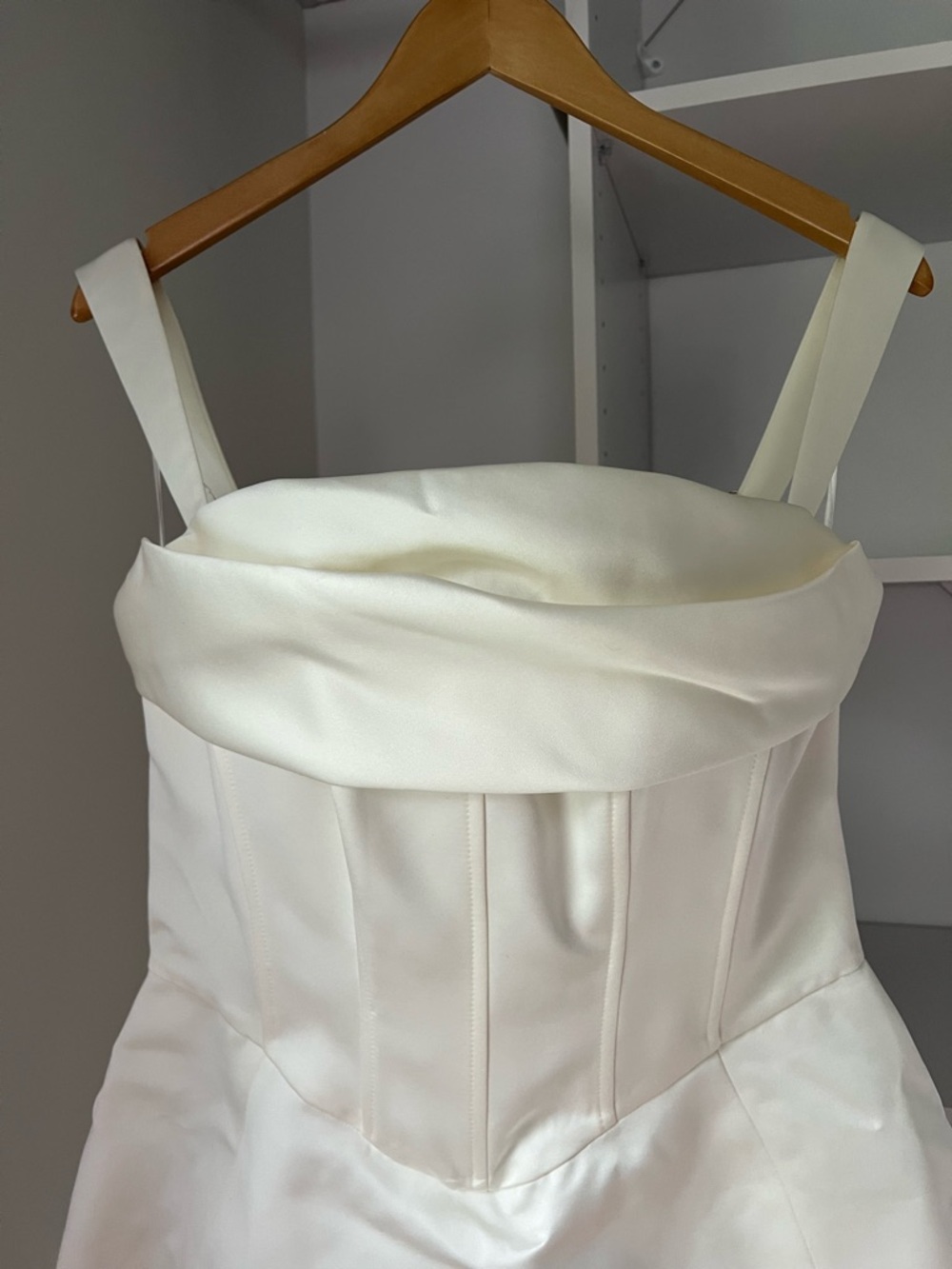 NWT Meshki “Isabel” Satin Corset Mini Dress - White - Picture 6 of 10